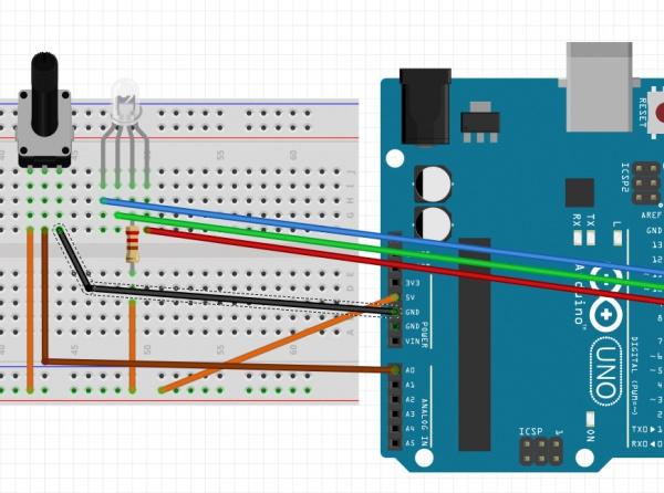 Arduino/mBlock Potansiyometre ile RGB Led Kullanımı